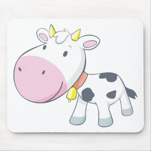 Vaca del bebé del dibujo animado alfombrillas de ratones | Zazzle