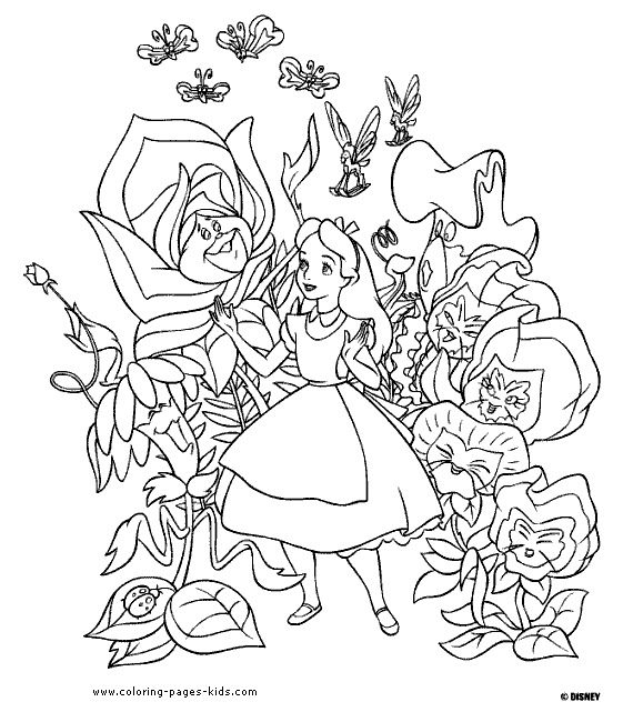 Alice in Wonderland coloring pages - Coloring pages for kids ...