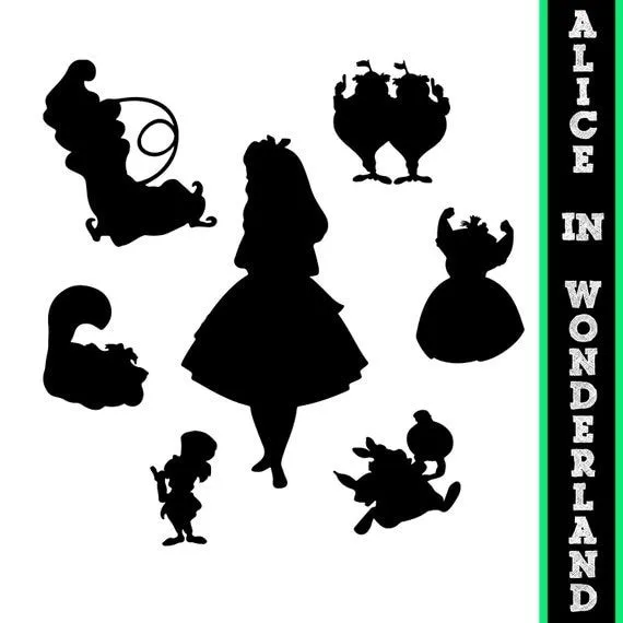 Alice in Wonderland Silhouettes // Disney by SparkYourCreativity