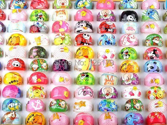 Aliexpress.com: Comprar 50 unids niños / niños / niñas anillos de ...