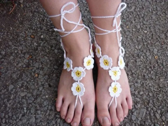 Aliexpress.com: Comprar Margarita Crochet sandalias descalzas teja ...