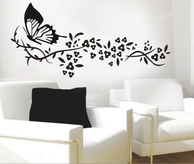 Aliexpress.com: Comprar Mariposa grande Tribal flores en blanco y ...