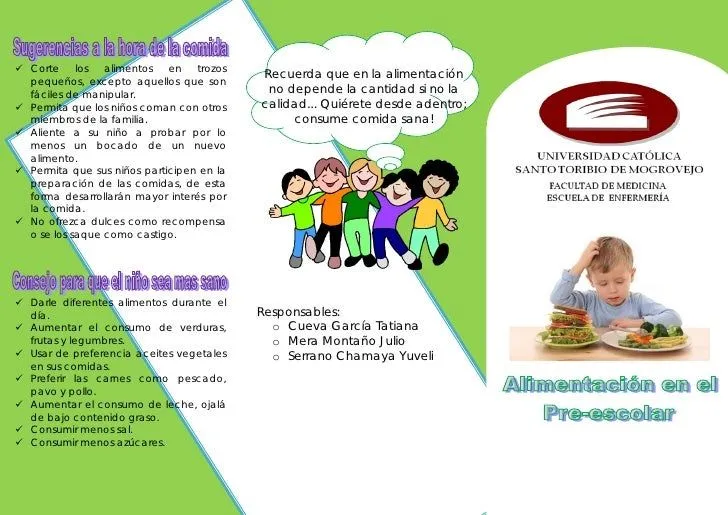 Alimentacion en el Pre-escolar (Triptico)