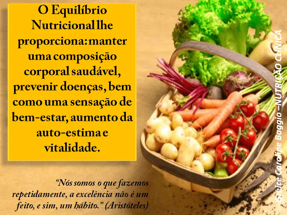 ALIMENTE-SE COM SABEDORIA!: EQUILÍBRIO NUTRICIONAL.