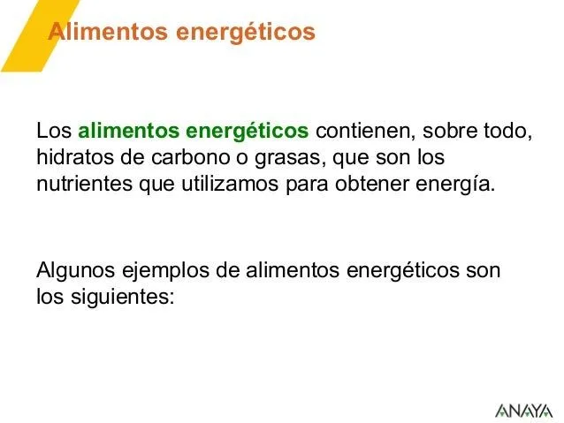 Alimentos energéticos