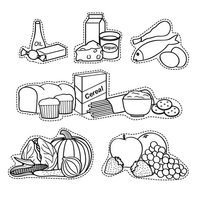 Alimentos no nutritivos Colouring Pages (page 2)