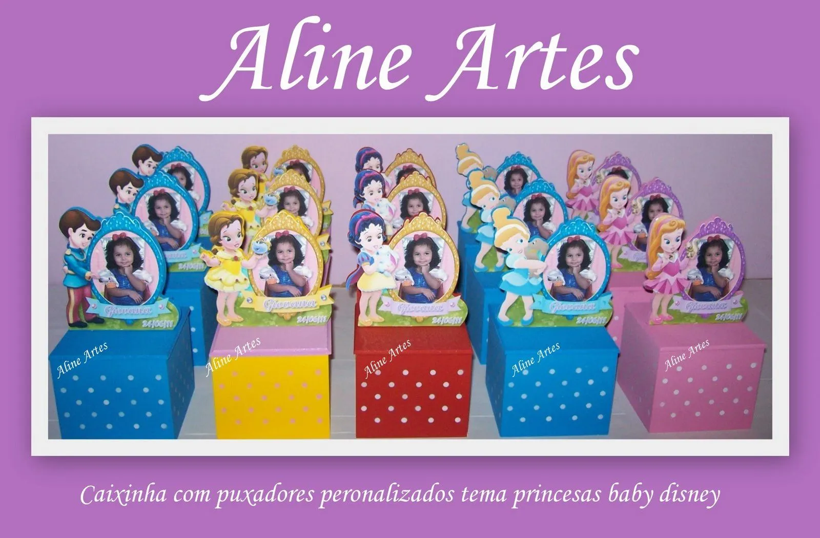 Aline Artes: Enfeite de mesa tema princesas baby disney