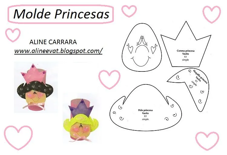 _.·Aline Carrara EVA'rt´´¯`··._.·: MOLDE Princesas