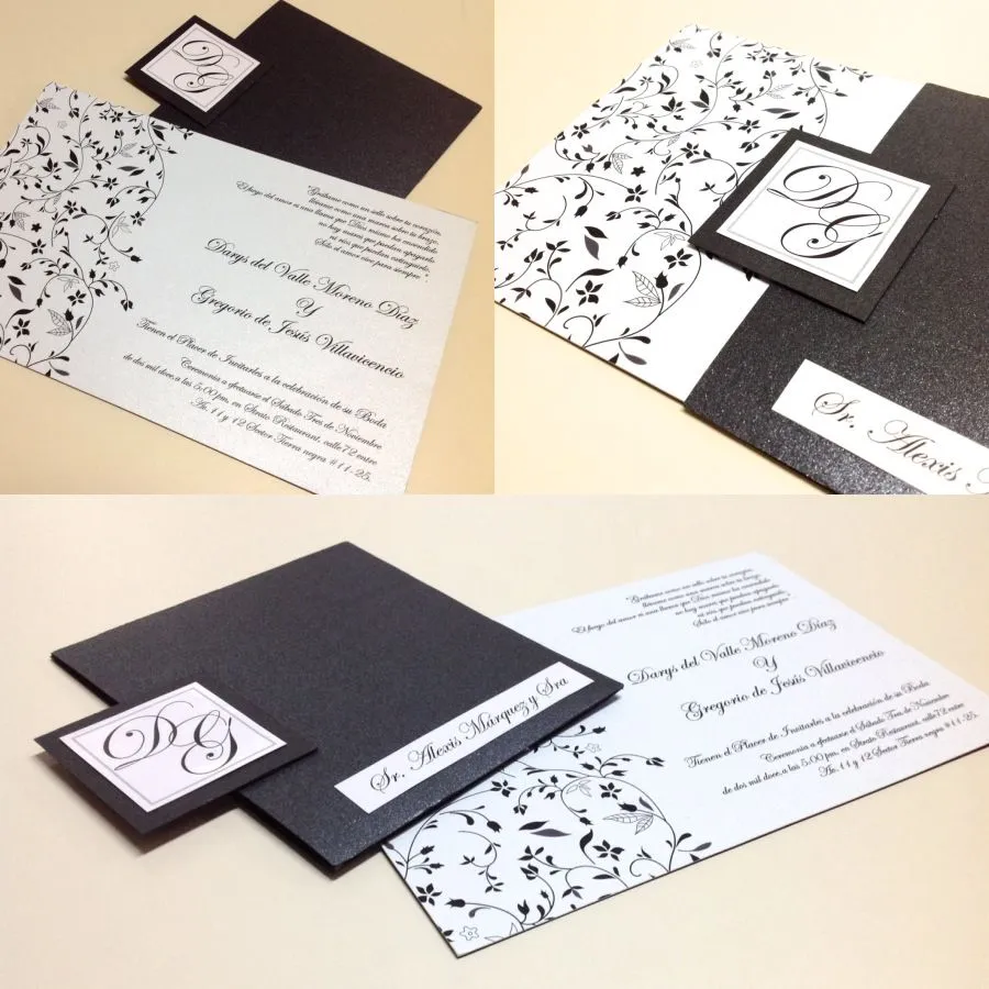 All Design |: Invitaciones de Matrimonio · Blanco y Negro