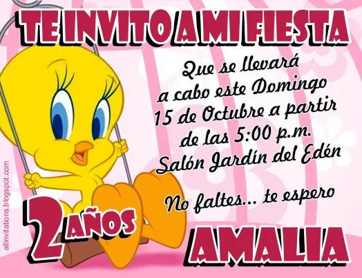 Invitación Cumpleaños de Piolin | All Invitations