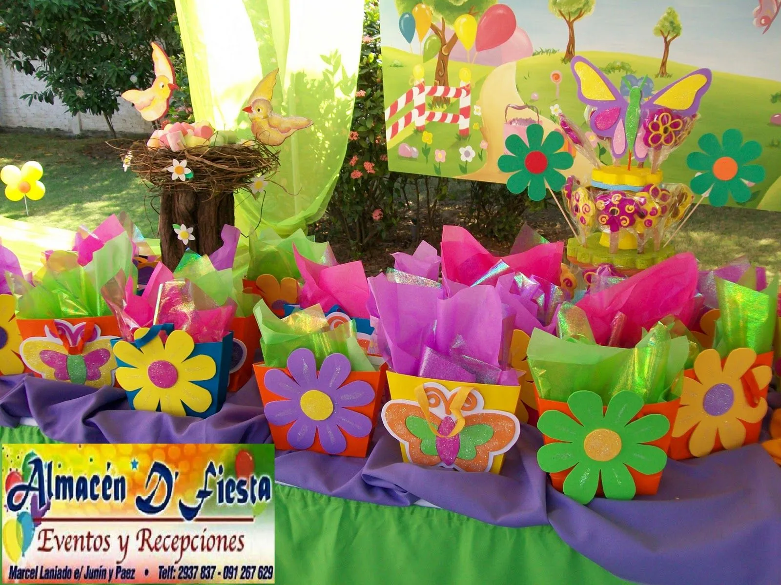 Almacén D´ Fiesta - Machala: Decoracion de Flores y Mariposas