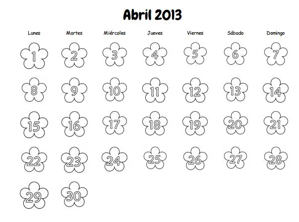 Almanaque abril 2013 - Imagui