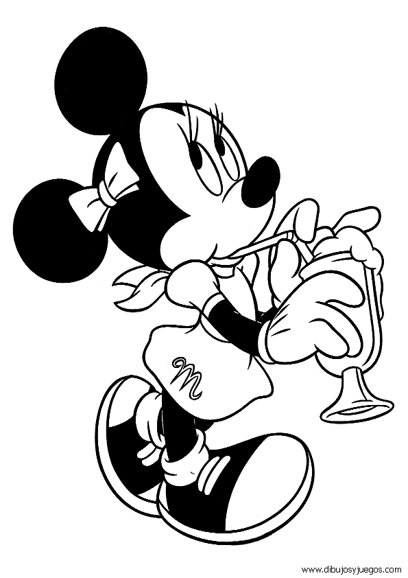 dibujos-de-minnie-mouse-002 | Dibujos y juegos, para pintar y colorear