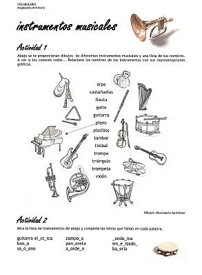 almendra. mi blog de ELE: Instrumentos musicales