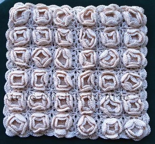 almofada crochet rosas | Flickr - Photo Sharing!