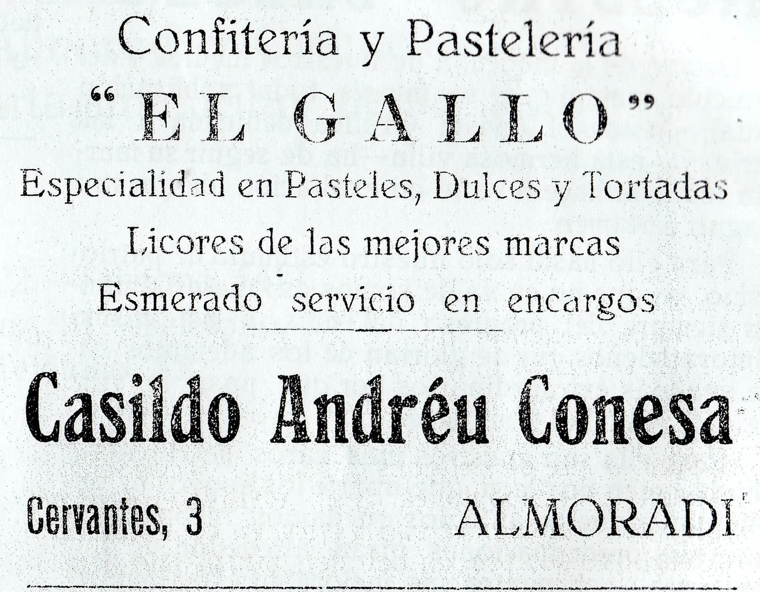 Almoradí 1829: Qué buenos estaban los pasteles del GALLO