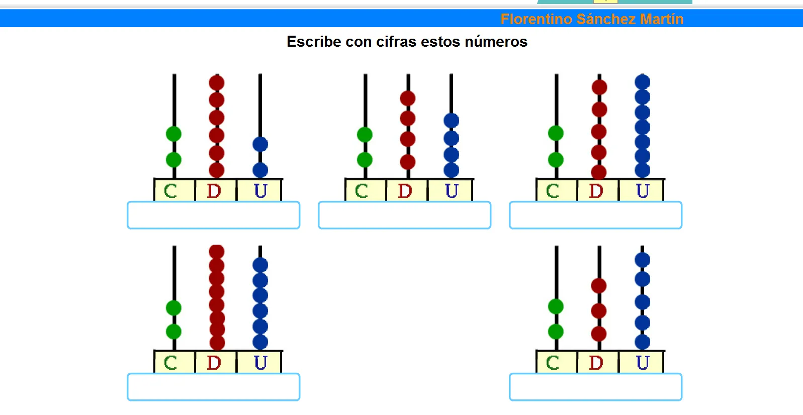 Mis alumnos: Rosana.primaria: JUEGO DE ÁBACOS. UNIDAD, DECENA Y ...