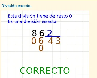 Mis alumnos de tercero: DIVISIÓN EXACTA