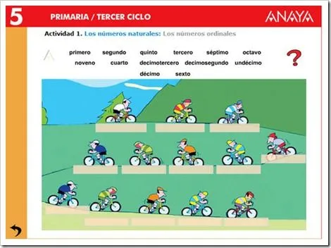 Mis alumnos de tercero: NÚMEROS ORDINALES
