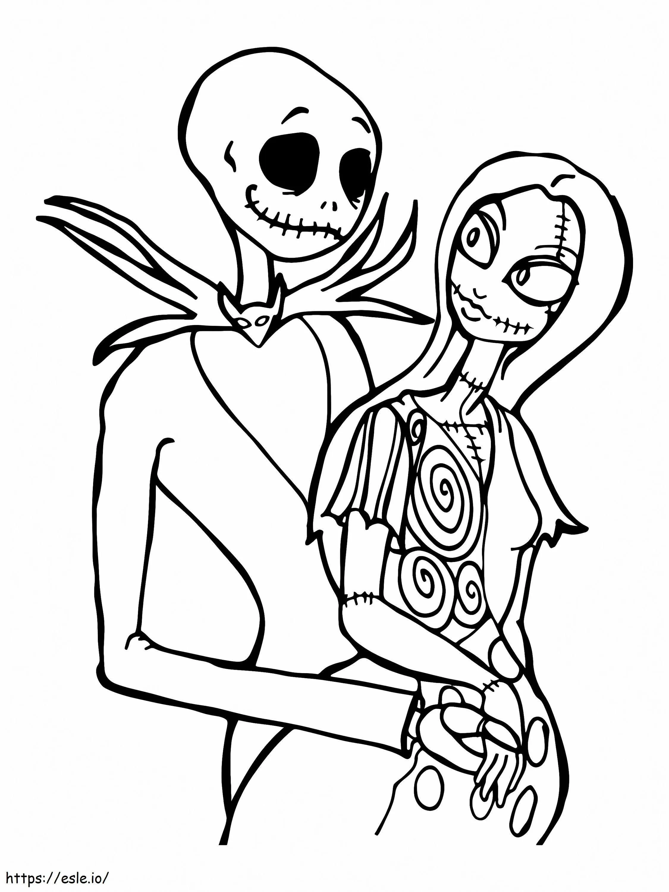 El amante de Jack Skellington para colorear