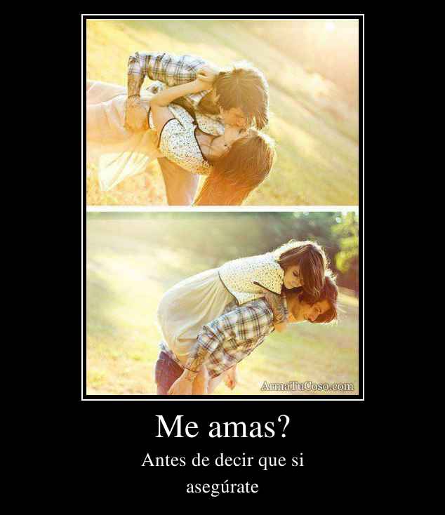 Me amas?