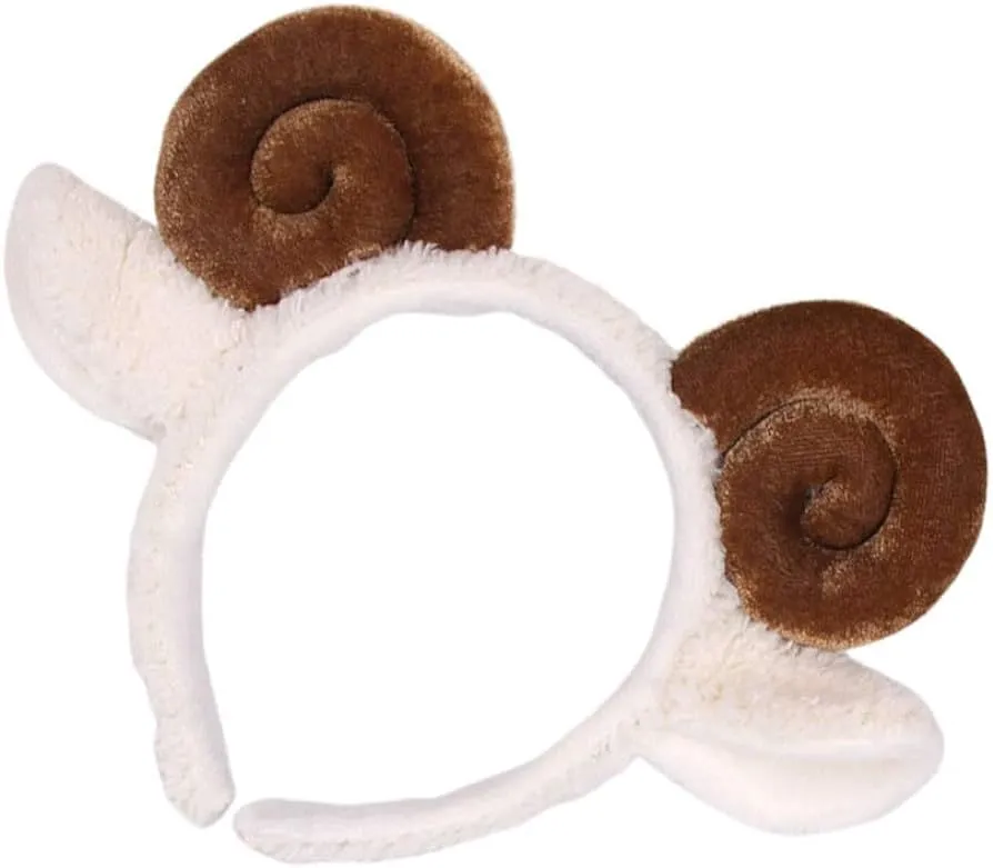 Amazon.com: ERINGOGO Lazos para el pelo en espiral para niños, banda para  el pelo de oveja, diadema de cuerno de cabra, diadema en espiral, diadema  de maquillaje con orejas para niñas y