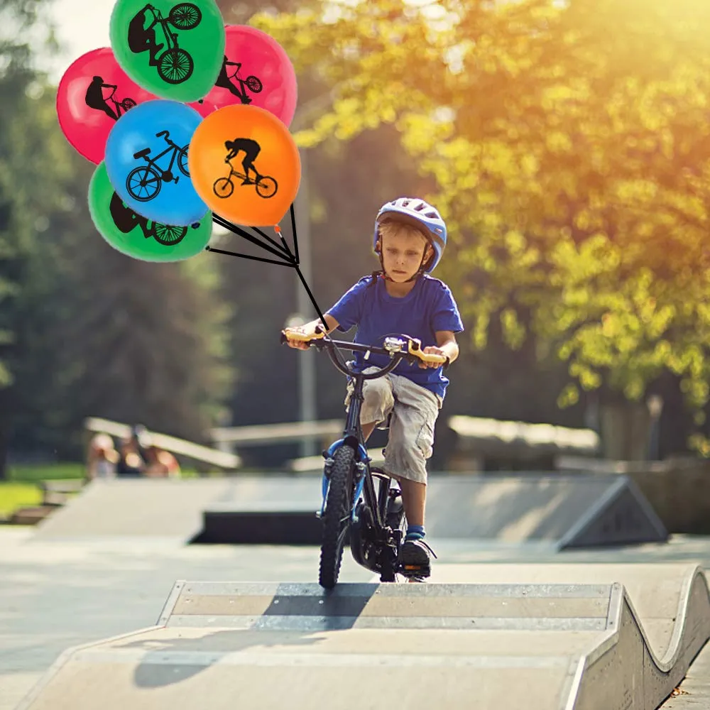 Amazon.com: Globos de látex para bicicleta de 50 unidades, juego de bicicleta BMX, cumpleaños, baby shower, boda, primer cumpleaños, fiesta, suministros de decoración, regalos deportivos, decoración para el hogar al aire libre :