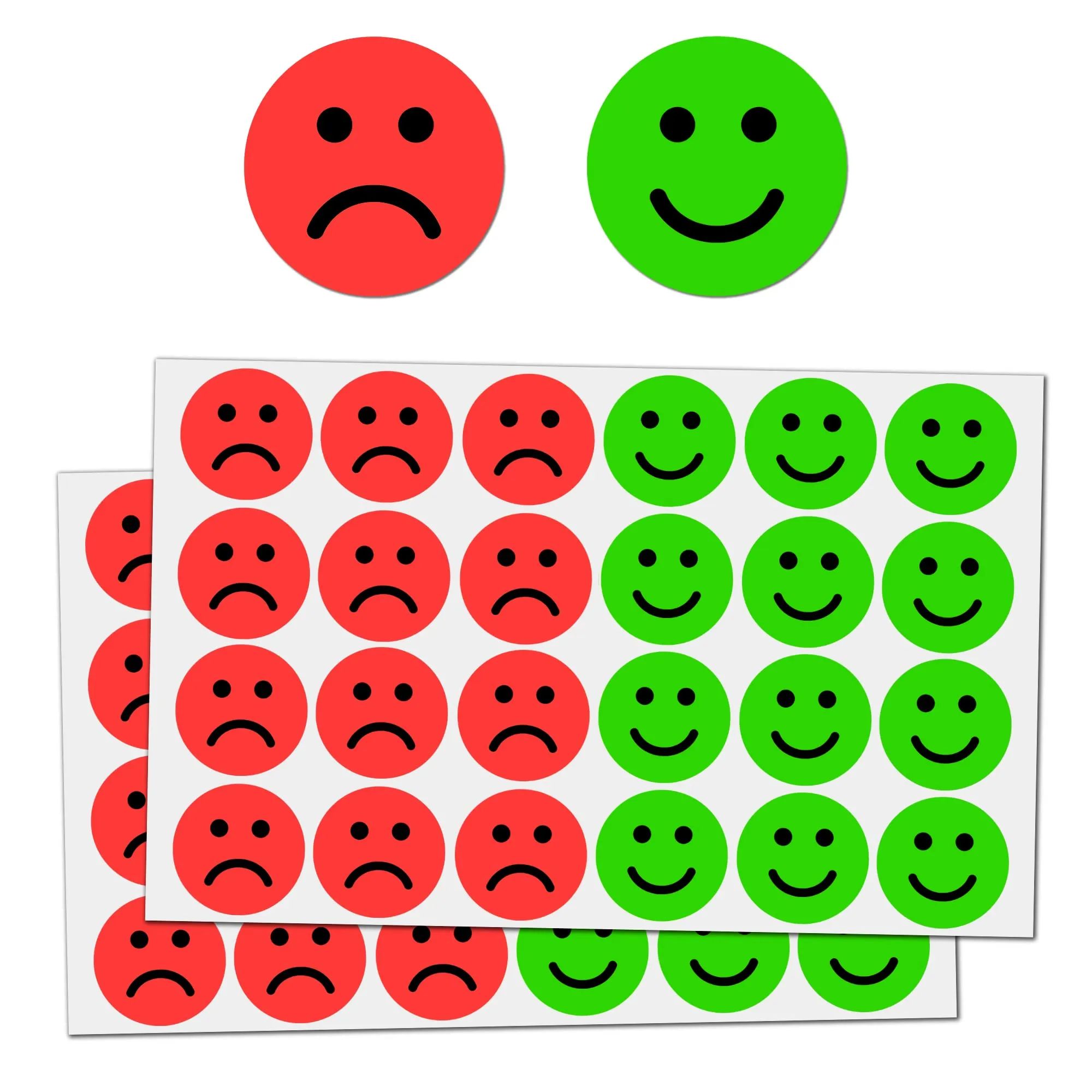 Amazon.com: Paquete de 600 calcomanías de emoción de comportamiento de cara  feliz/triste sonrisa, rojo/verde, 1 pulgada : Juguetes y Juegos