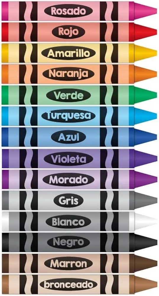 Amazon.com: Pegatinas y calcomanías multicolor con nombres, inglés, español  y blanco, reutilizable, ideal para profesores que aprenden colores en el  aula (adherencia estática española, mediana) : Juguetes y Juegos