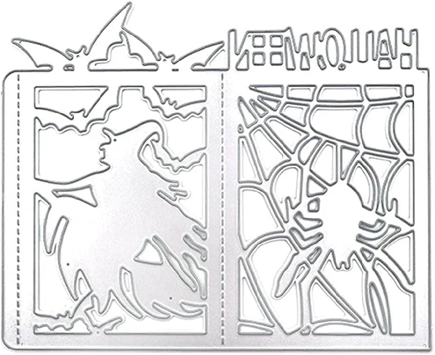 Amazon.com: Plantilla de corte de metal de la tela de araña de Halloween  DIY Scrapbooking álbum de papel plantilla de tarjeta de papel molde en  relieve artesanía decoración Scrapbooking troquelado : Arte