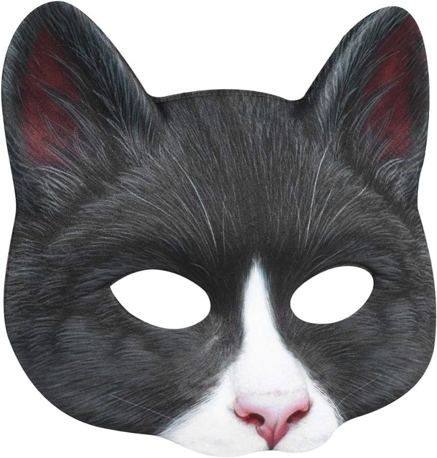 Amazon.com: Toyvian Máscaras de Halloween con animales aterradoras de media  máscara sangrienta para cara de gato, máscara de terror para cosplay,  decoración de casa encantada para fiesta de Halloween : Juguetes y