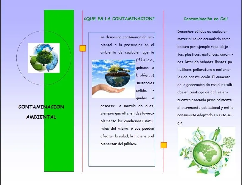 Ambientalistas Liceo Departamental 11-4: Folleto Contaminación ...