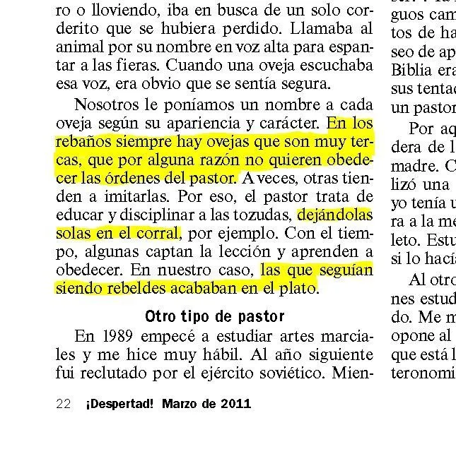 Amenazas del cuerpo gobernante de los Testigos de Jehová contra ...