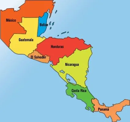 América Central Localización Geográfica Países - Mundo Geografía