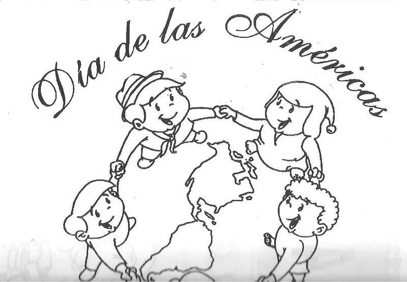 Dia de las americas para colorear - Imagui