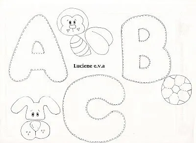 AMIGA DA EDUCAÇÃO.: ALFABETO EM EVA COM MOLDE!!!