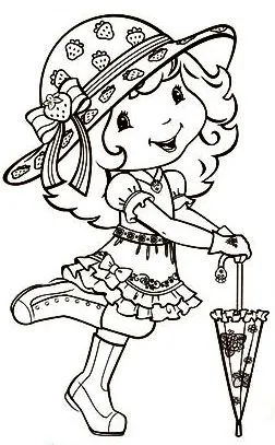 Amigas de fresita para colorear - Imagui