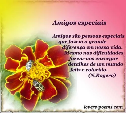 Amigos especiais | Frases, Recados