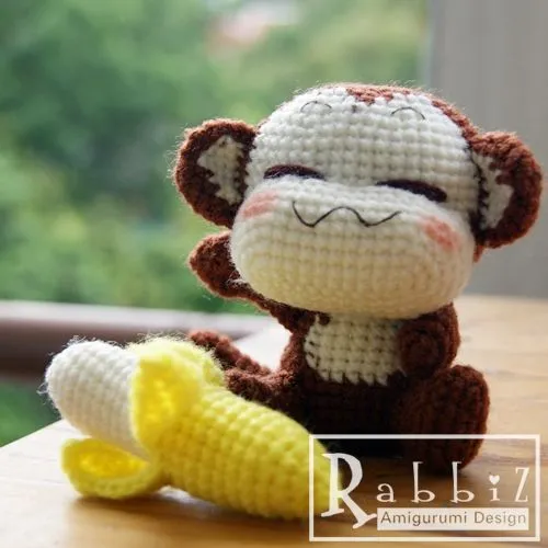 Amigurumi Yoyo Monkey a set by rabbizdesign