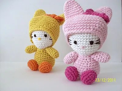 Amigurumis en un Click: Hello Kitty disfrazada!!!