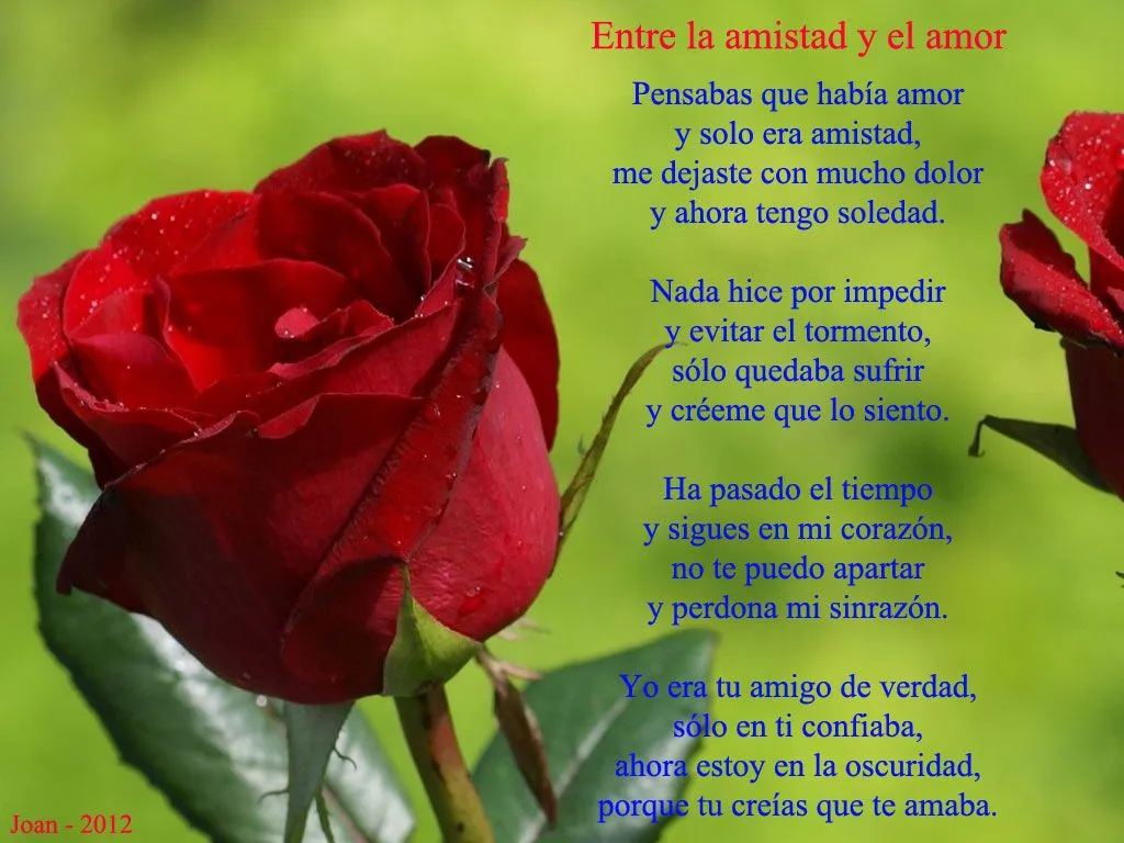 Entre la amistad y el amor - Poemas de amistad