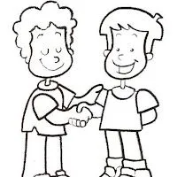 LA AMISTAD DIBUJOS DE AMIGOS PARA COLOREAR