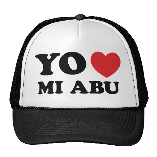 Yo Amo MI Abu Gorro De Camionero de Zazzle.