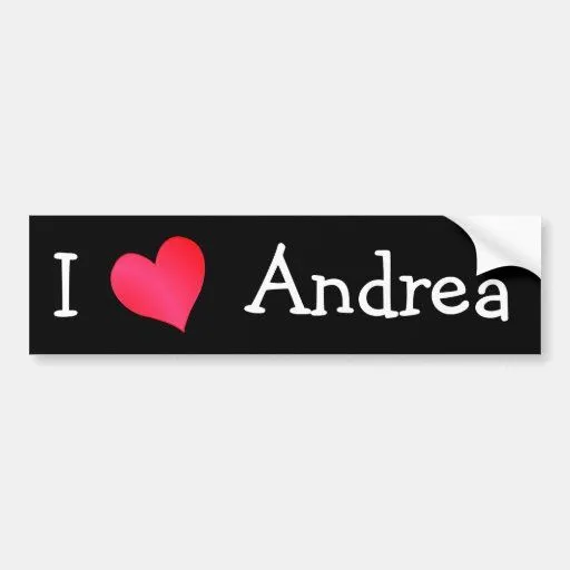 Amo a Andrea Etiqueta De Parachoque | Zazzle