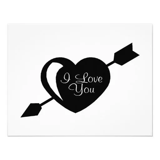 Te amo corazón negro comunicados personales | Zazzle