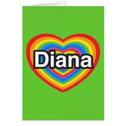 Amo a Diana. Te amo Diana. Corazón Pegatinas Redondas | Zazzle