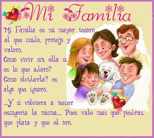 Amo a mi familia! Son una bendición para mi. Dios los bendiga ...