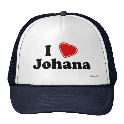 Amo Johana Gorros Bordados de Zazzle.