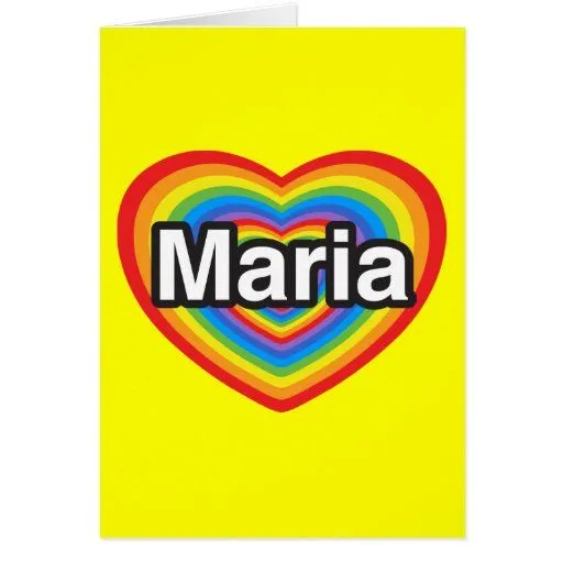 Amo a Maria. Te amo Maria. Corazón Tarjeta de Zazzle.