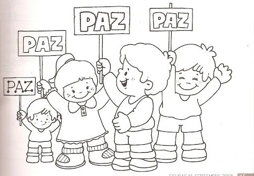 YO AMO LA PAZ – DIBUJOS PARA COLOREAR SOBRE LA PAZ